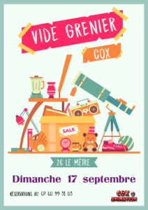 Ouverture des réservations pour le Vide Grenier de Cox !